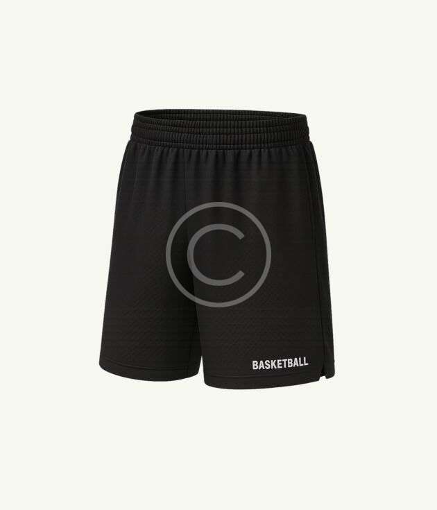Black mesh basketball shorts